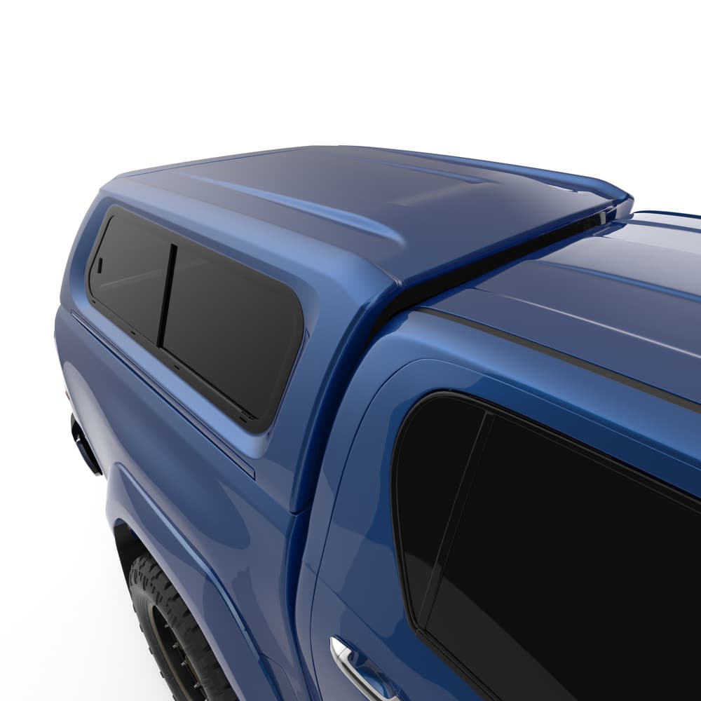 Close-up of tinted side window on Toyota Hilux EGR Premium Canopy
