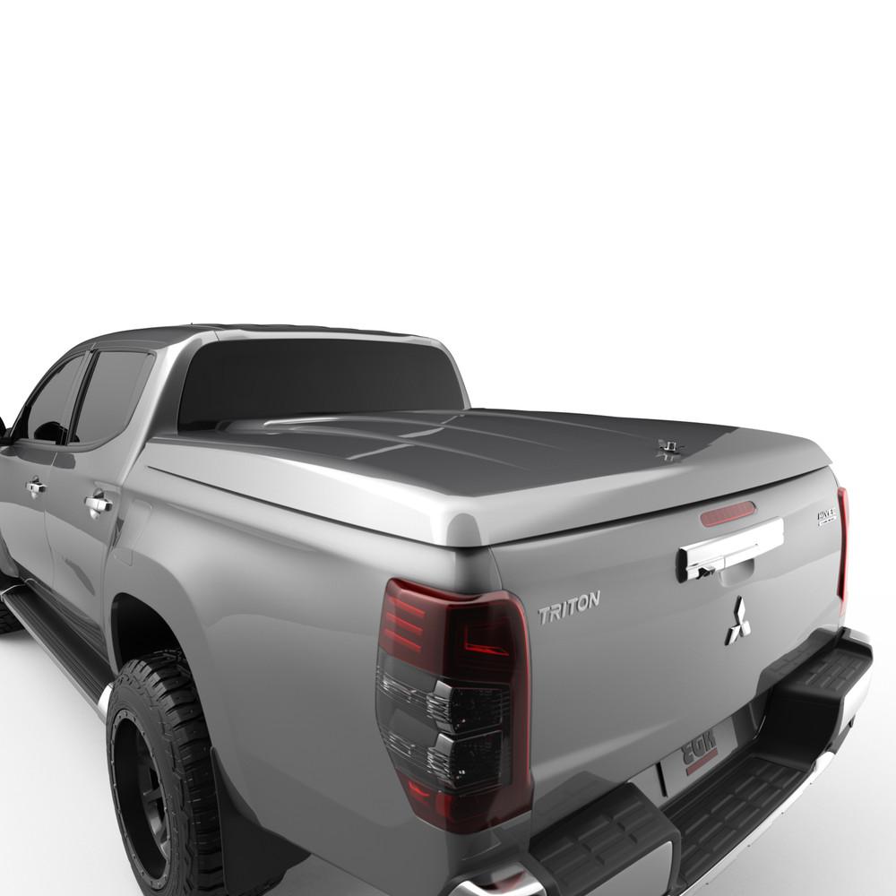 Close-up of EGR 1 Piece Hard Lid on Mitsubishi Triton MQ/MR, highlighting durable ABS construction and clean colour-matched fit