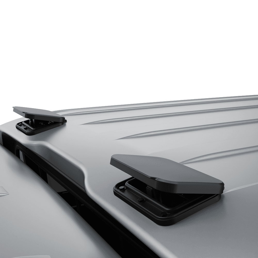 EGR Canopy Pressure Vent installed on canopy roof, showing external vent design that improves airflow and reduces dust in the ute tub