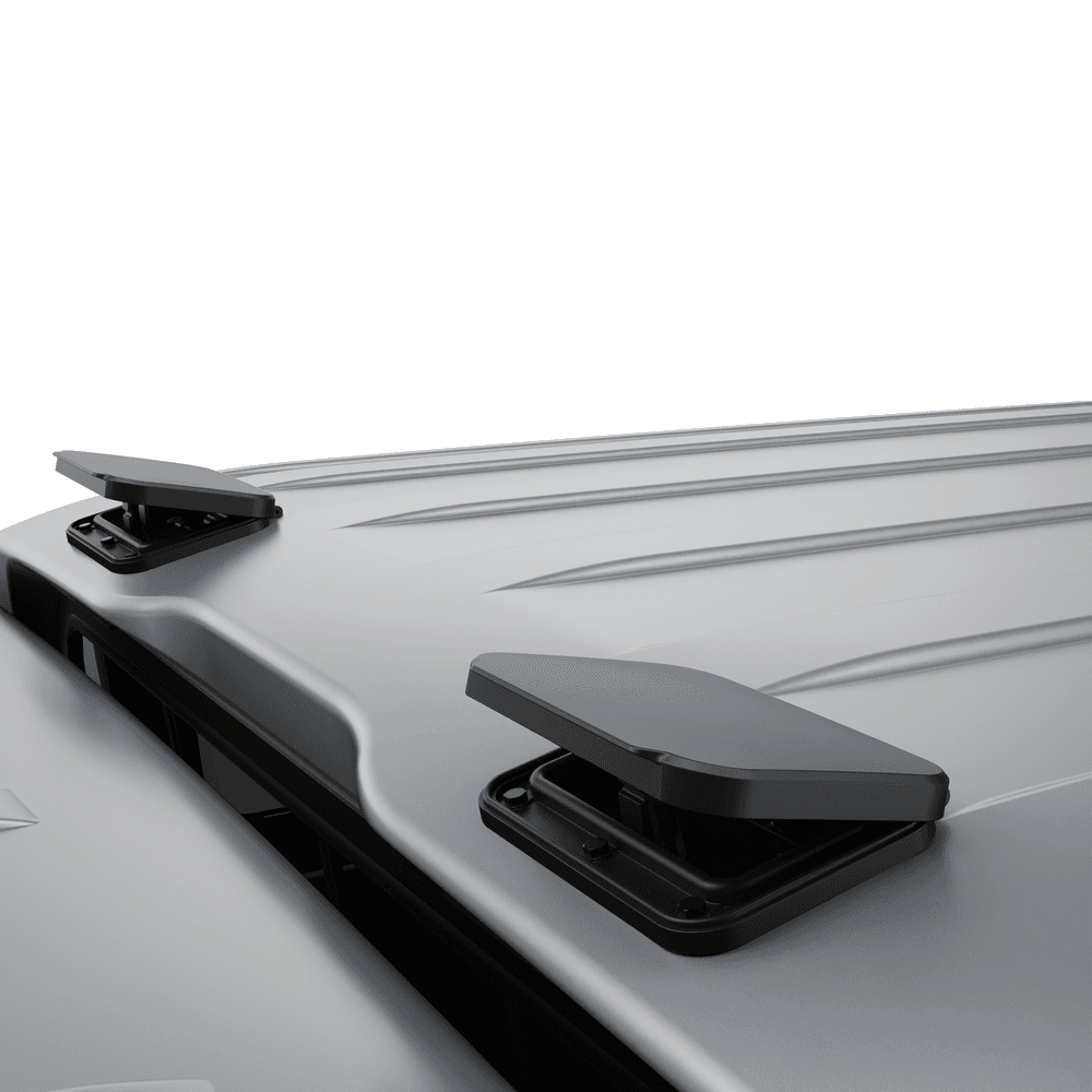 EGR Canopy Pressure Vent installed on canopy roof, showing external vent design that improves airflow and reduces dust in the ute tub