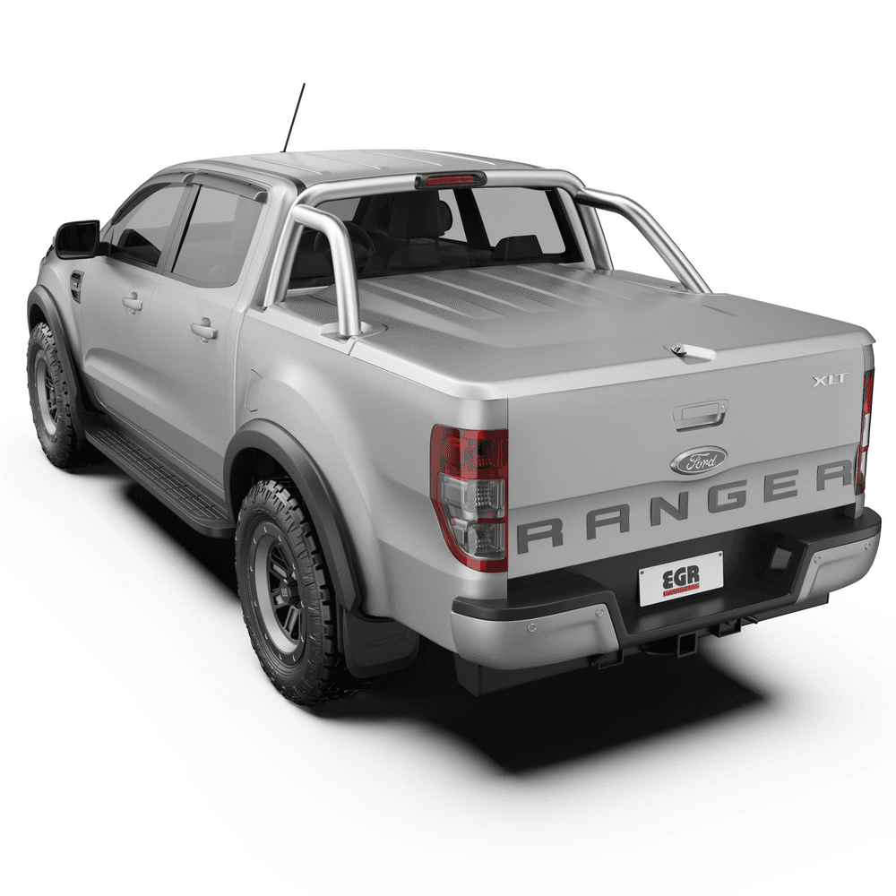 Ford Ranger PX with EGR 3 Piece Hard Lid installed, rear three-quarter angle highlighting colour-matched finish and smooth lid integration thumbnail