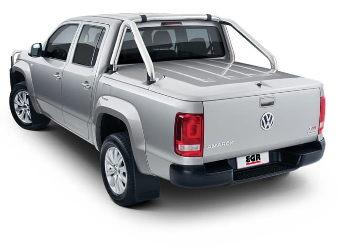 Rear view of Volkswagen Amarok equipped with EGR 3 Piece Hard Lid, showing tight seal and smooth colour-matched design
