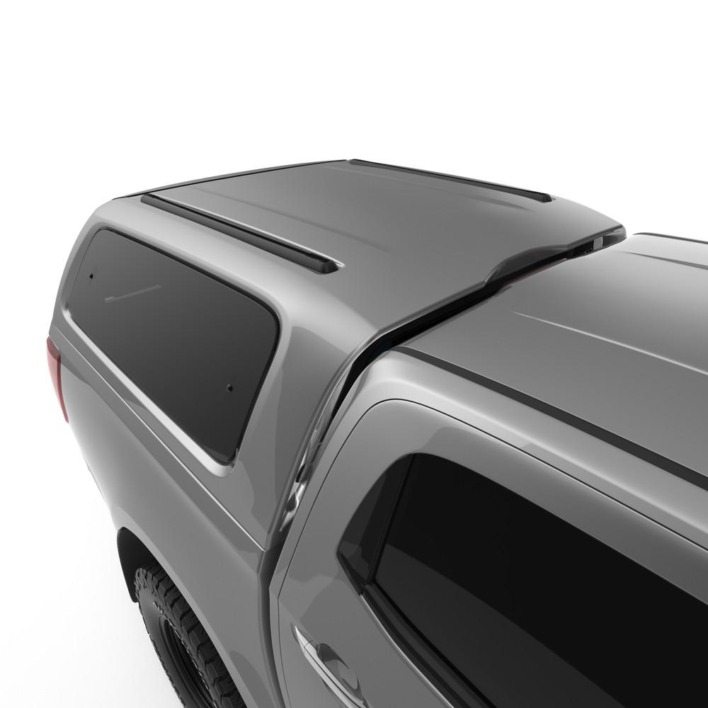 Close-up of Mazda BT-50 EGR GEN3 Canopy rear window area, displaying smooth canopy lines and secure push-button access