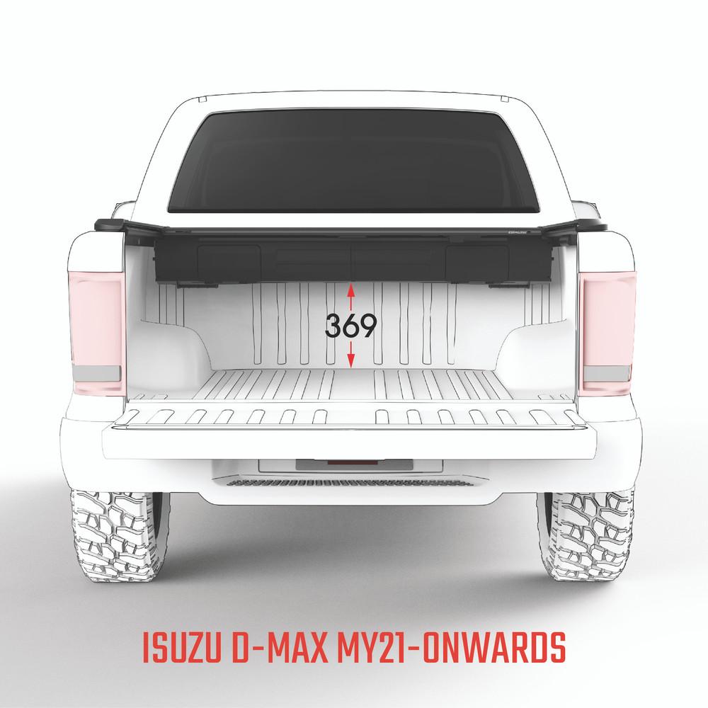 Rear view of Isuzu D-Max 2020 with EGR RollTrac Manual securely locked in place