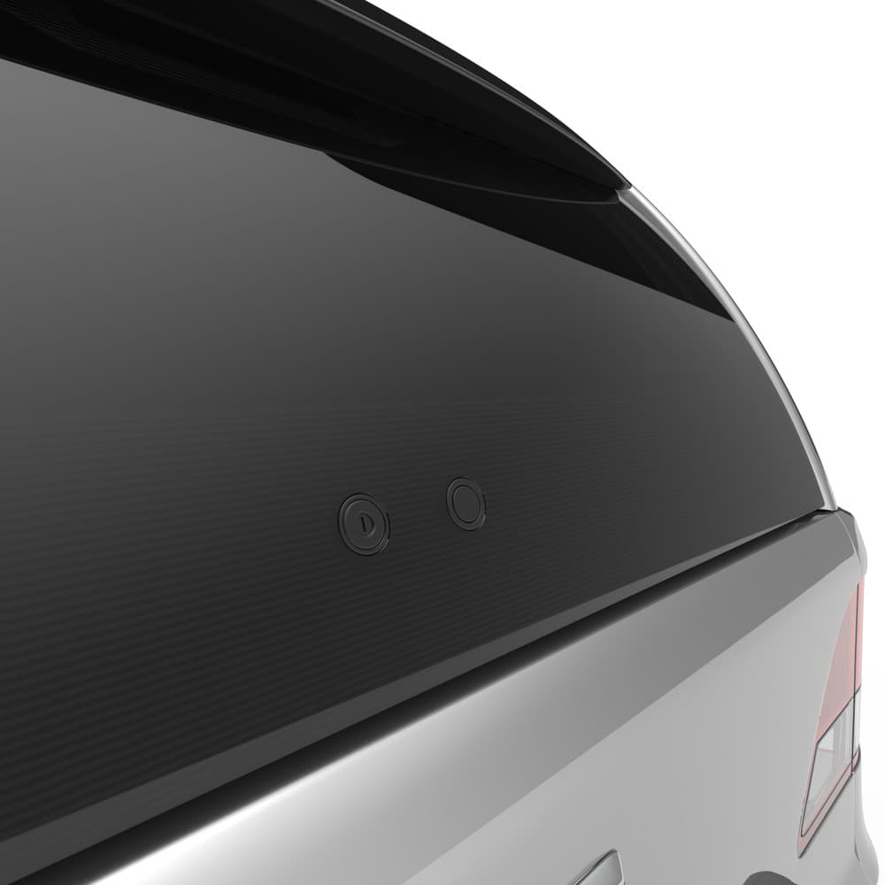 Close-up of the EGR GEN3 Canopy’s frameless tinted side window on a Mazda BT-50