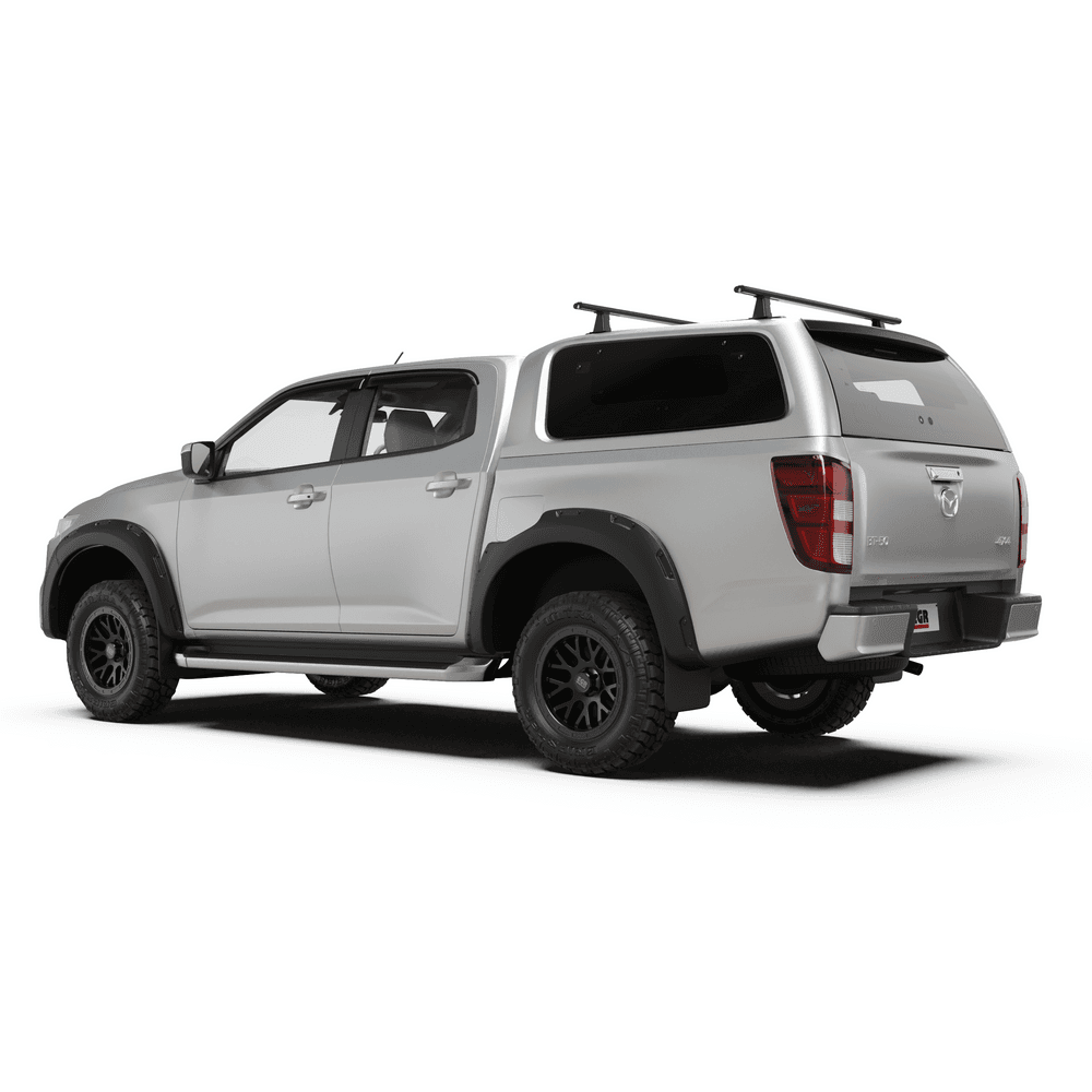 Side view of Mazda BT-50 GEN3 Canopy fitted with the EGR heavy-duty internal roof rack support frame