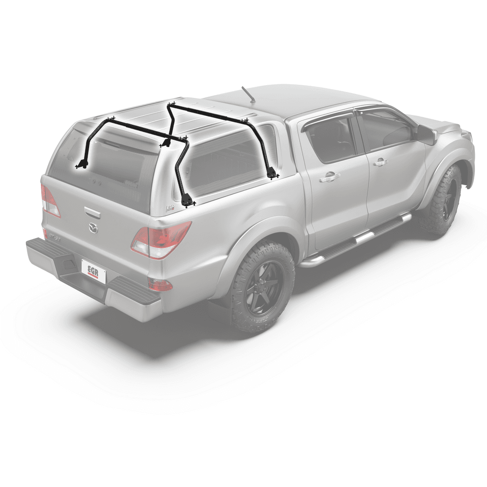Mazda BT-50 2011–2019 with EGR GEN3 Canopy showing the roof rack internal support frame installed