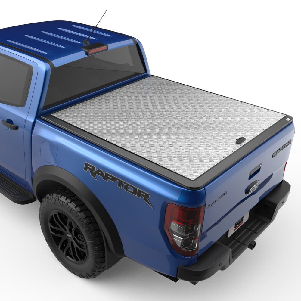 Close-up rear corner view of the Ford Ranger Raptor PX with the EGR Load Shield installed