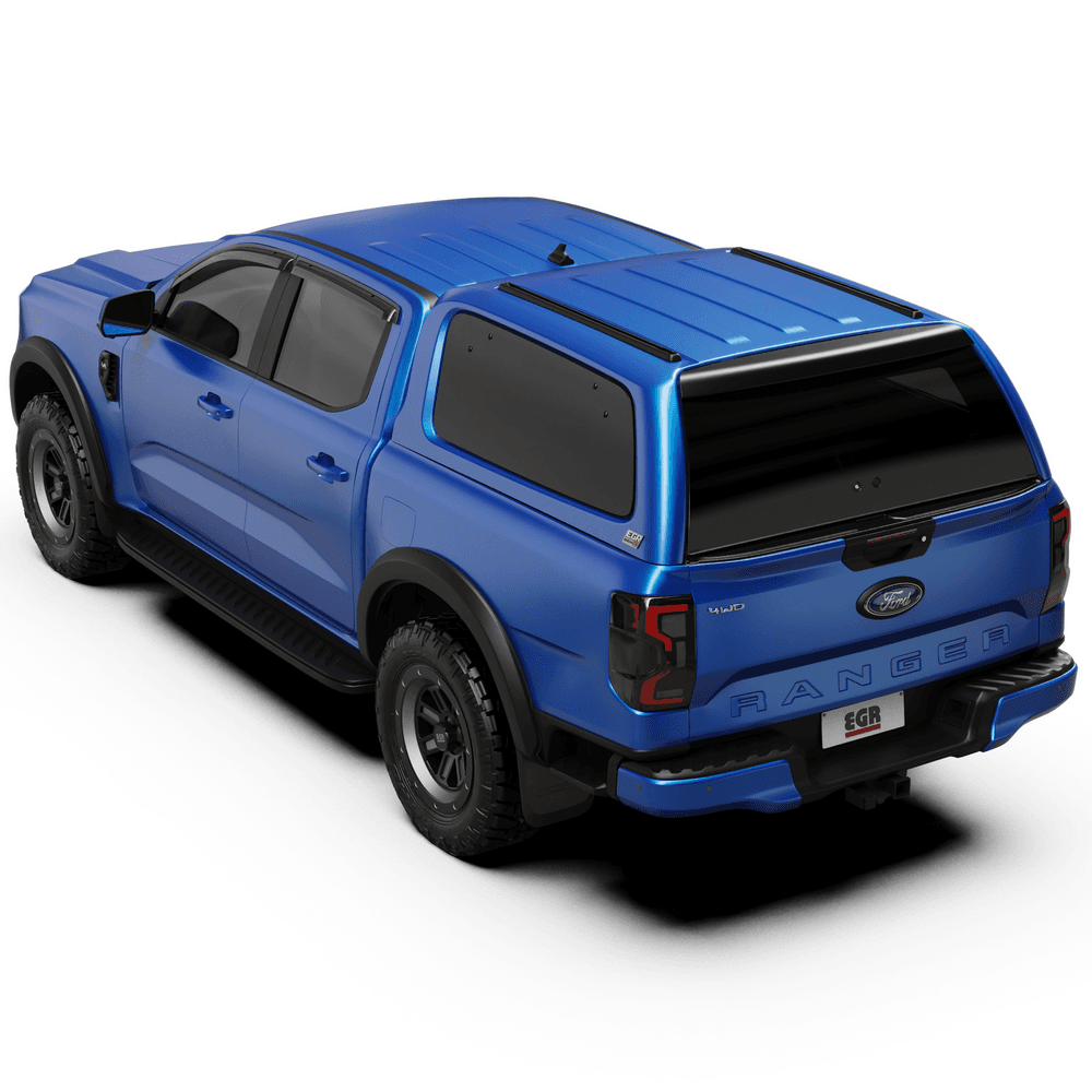 Rear close-angle view of Ford Ranger RA with EGR GEN3 Canopy