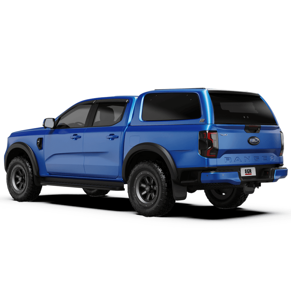 Side profile of Ford Ranger RA showing the EGR GEN3 Canopy installed