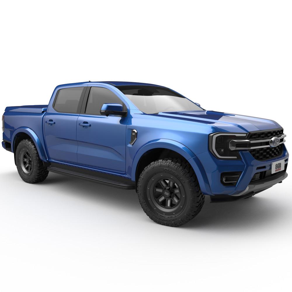 Side profile of Ford Ranger RA showing the closed EGR Hard Lid 1 Piece