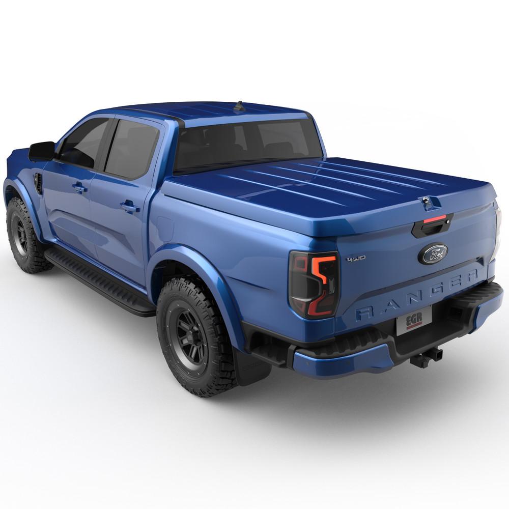 Angled rear view of Ford Ranger RA featuring the colour-coded EGR Hard Lid 1 Piece