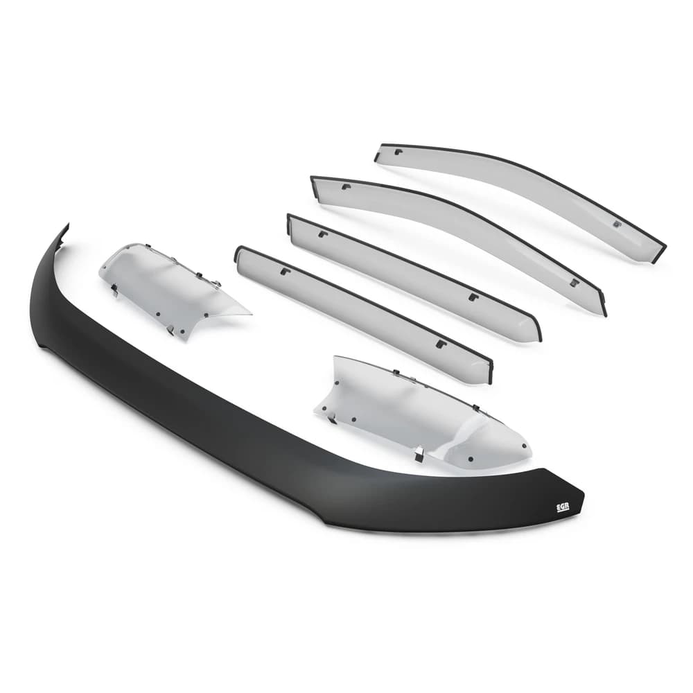 Full EGR Protection Pack set including bonnet protector, headlight guards and weather shields