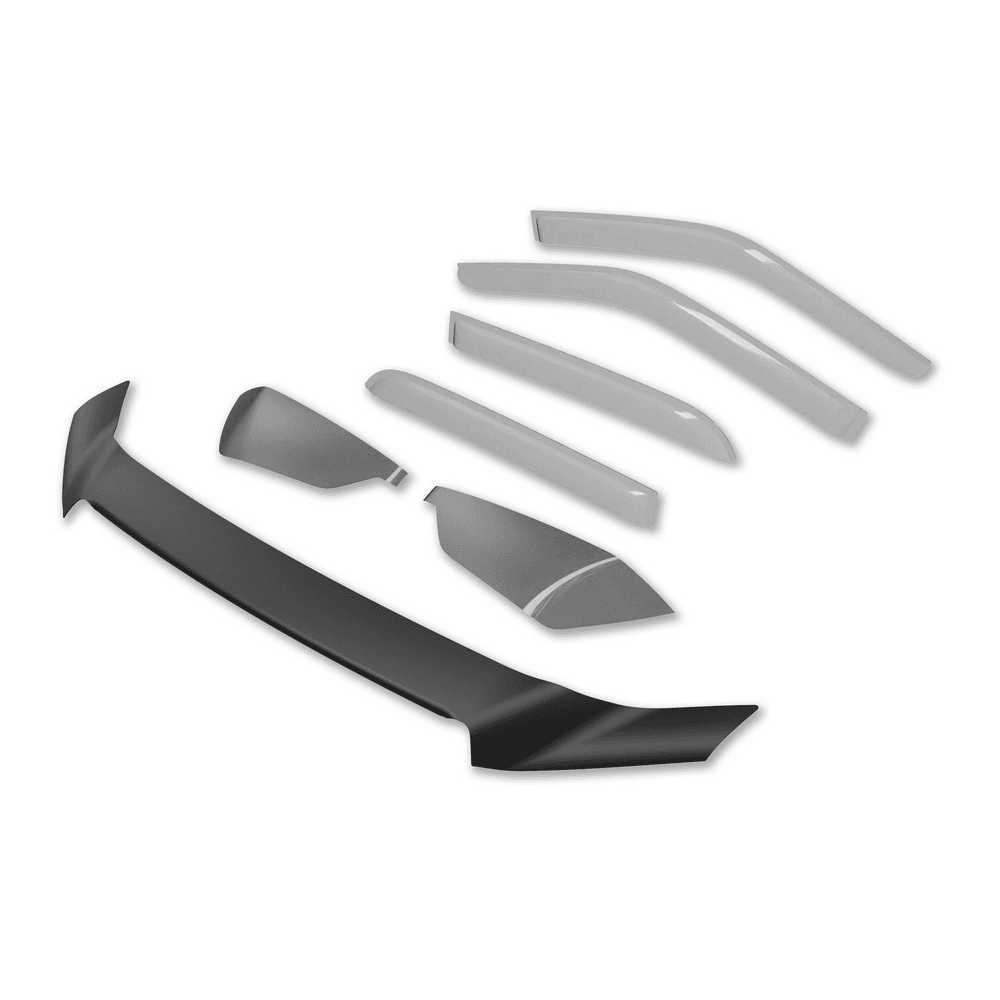 Isuzu D-Max 2020 fitted with EGR matte black bonnet protector, front three-quarter view