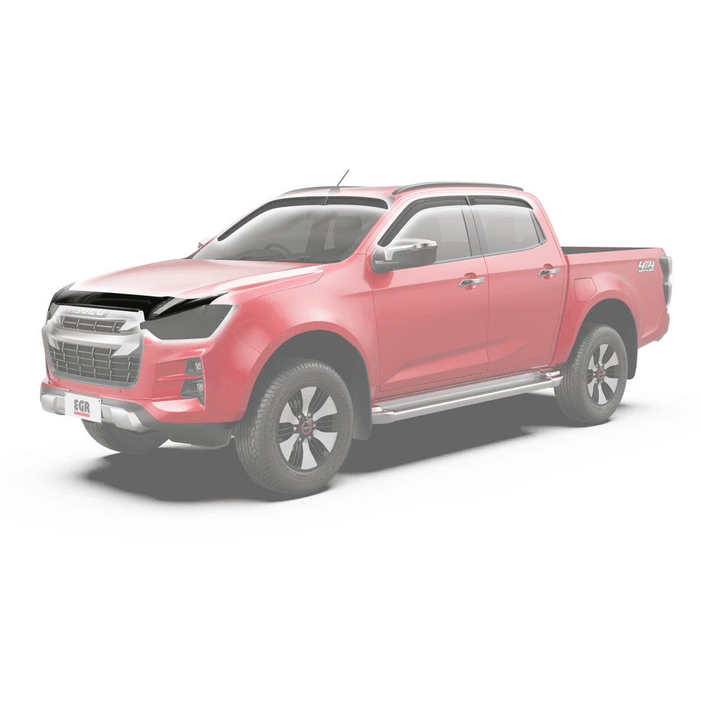 EGR clear headlight protectors for Isuzu D-Max 2020 showing impact-resistant acrylic design