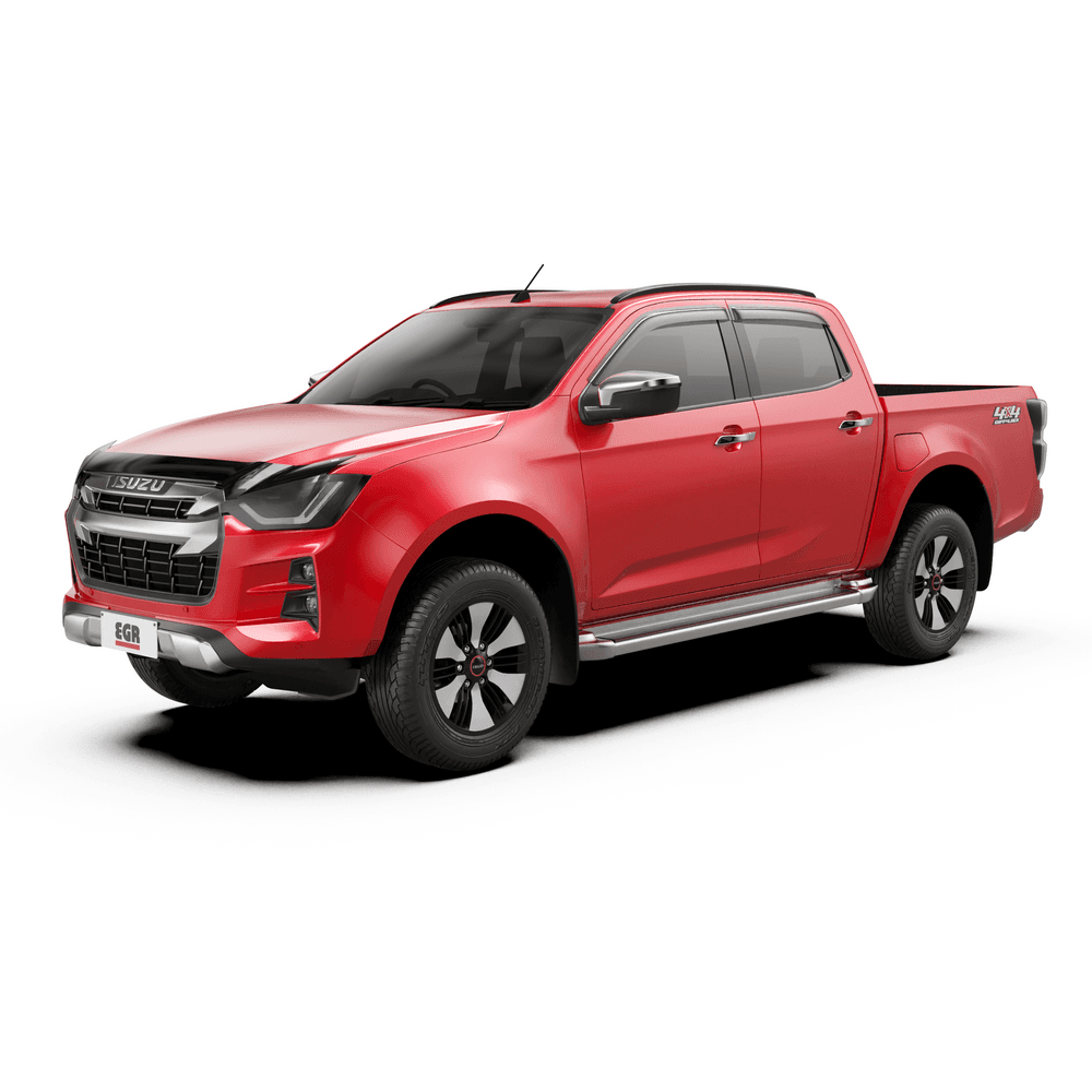 Isuzu D-Max 2020 fitted with EGR matte black bonnet protector, front three-quarter view