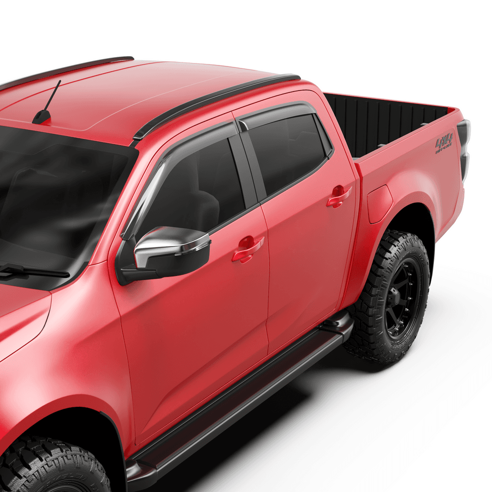 Angled side view of Isuzu D-Max 2020 highlighting EGR weather shields and body protection