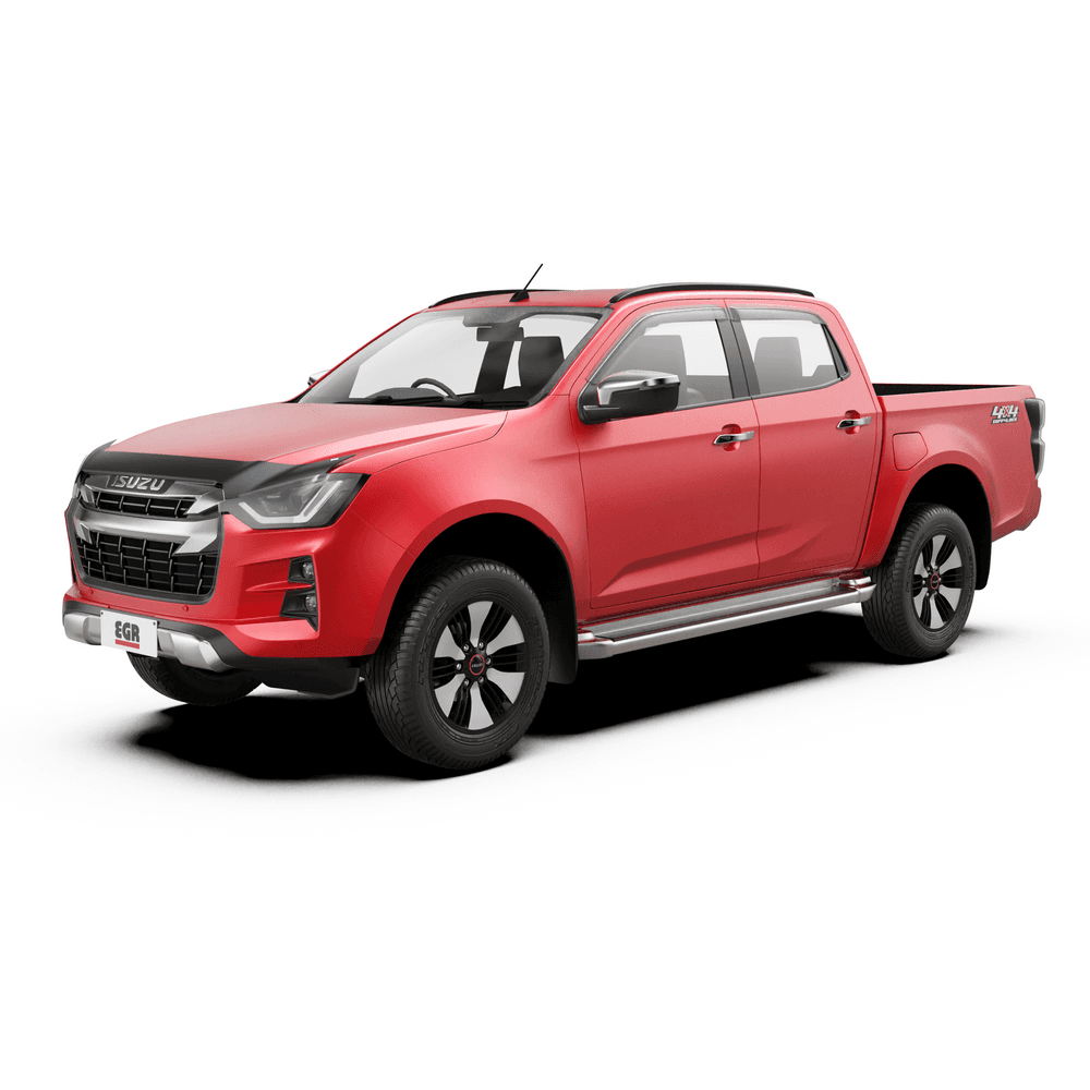 Isuzu D-Max 2020 fitted with EGR matte black bonnet protector, front three-quarter view