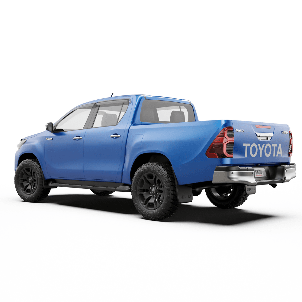 Toyota Hilux equipped with complete EGR Protection Pack for bonnet, headlights, and window protection