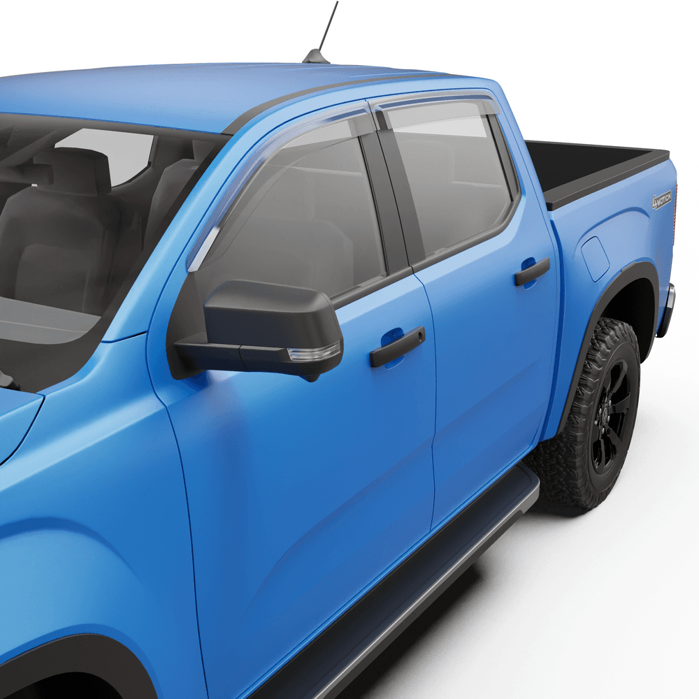 EGR slimline weather shields set for Volkswagen Amarok 2012–2022 shown off the vehicle