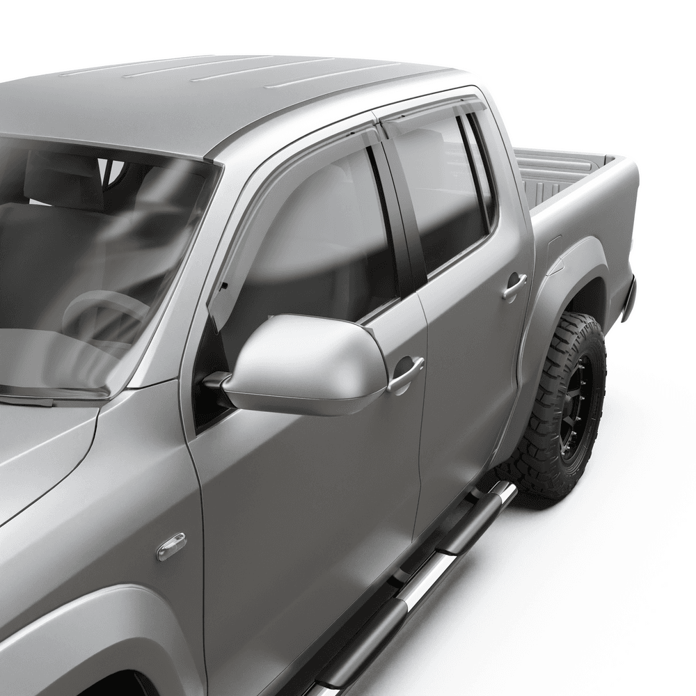 EGR slimline weather shields set for Volkswagen Amarok 2012–2022 shown off the vehicle