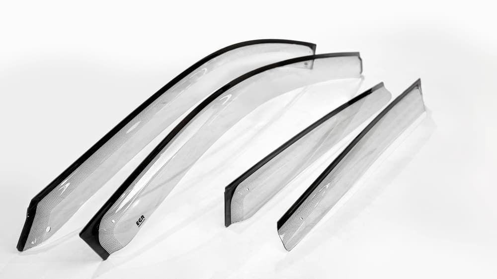 Set of slimline smoke weather shields for Hyundai Tucson side windows