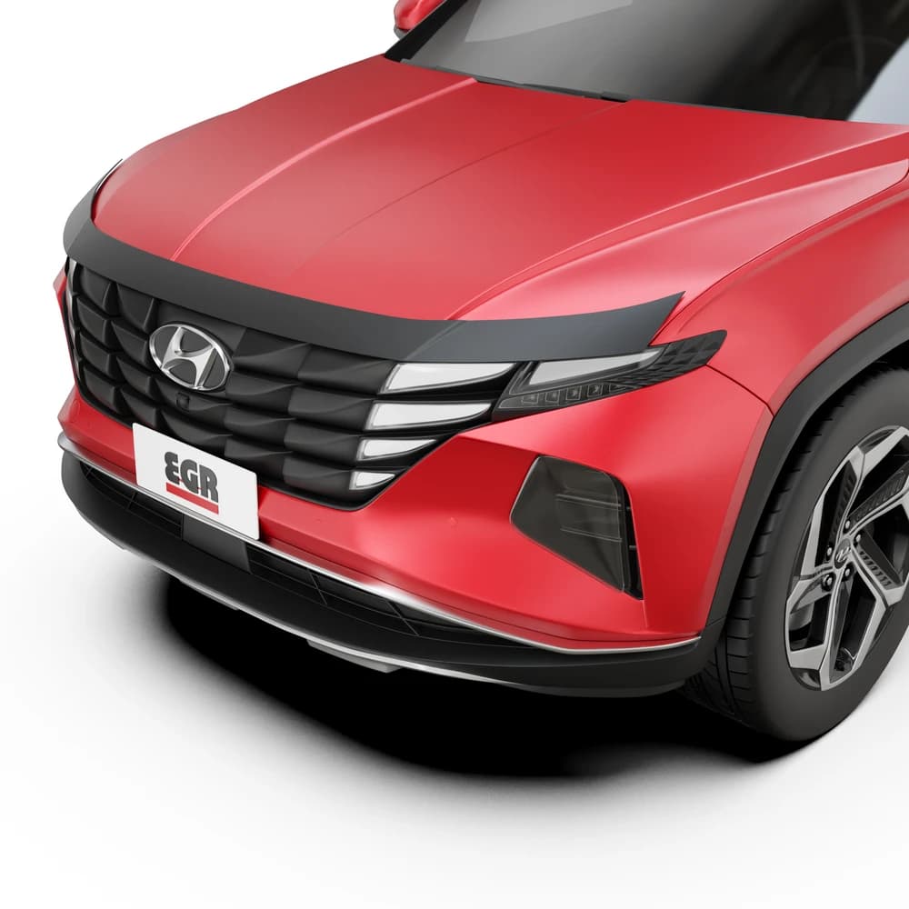 Front angle view of Hyundai Tucson 2021 with EGR bonnet protector fitted