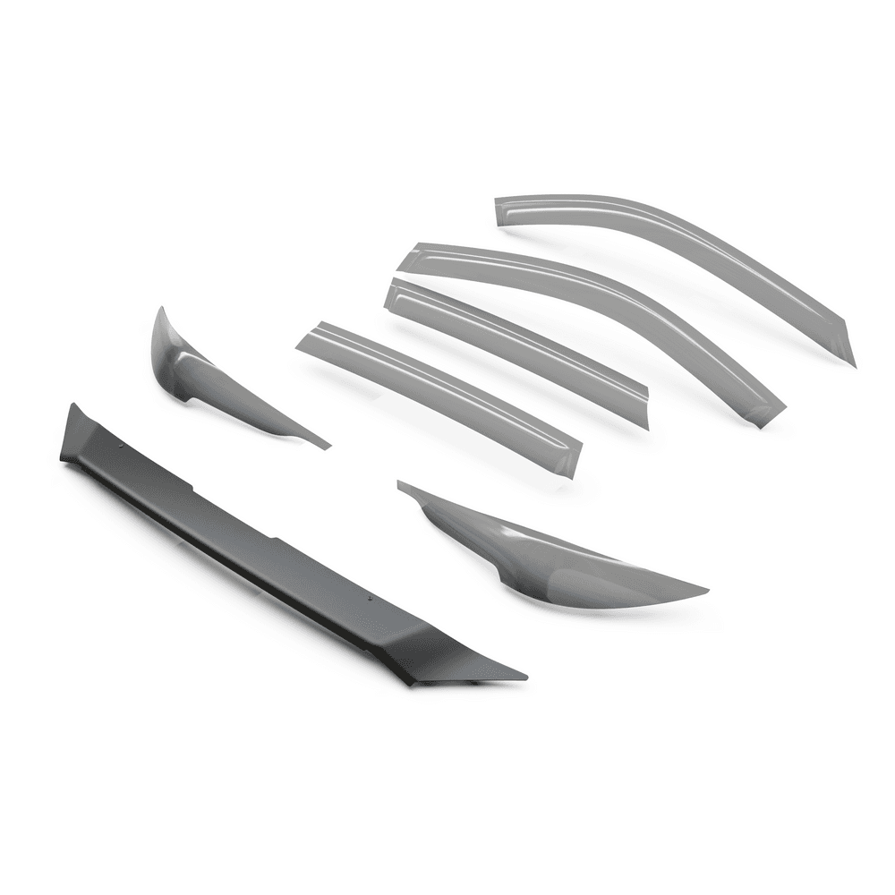 Mazda CX-5 2017–2021 fitted with EGR Protection Pack showing bonnet protector, weather shields, and headlight guards