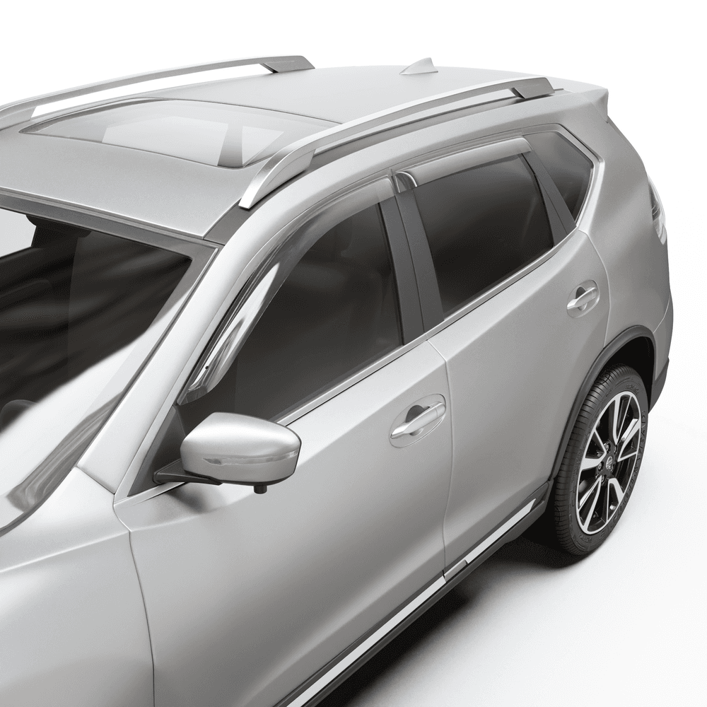 Front view of Nissan X-Trail with EGR bonnet protector and headlight protectors installed