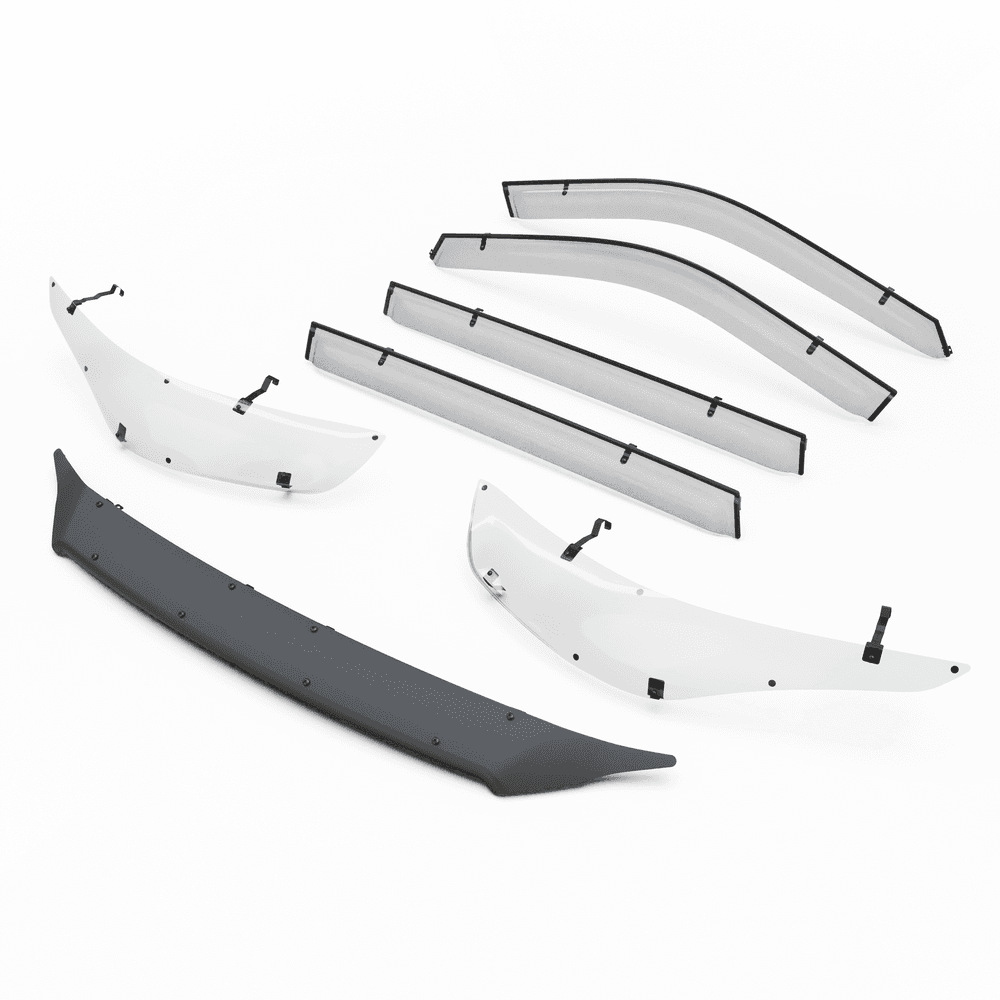 Set of slimline weather shields fitted for Toyota Kluger SUV