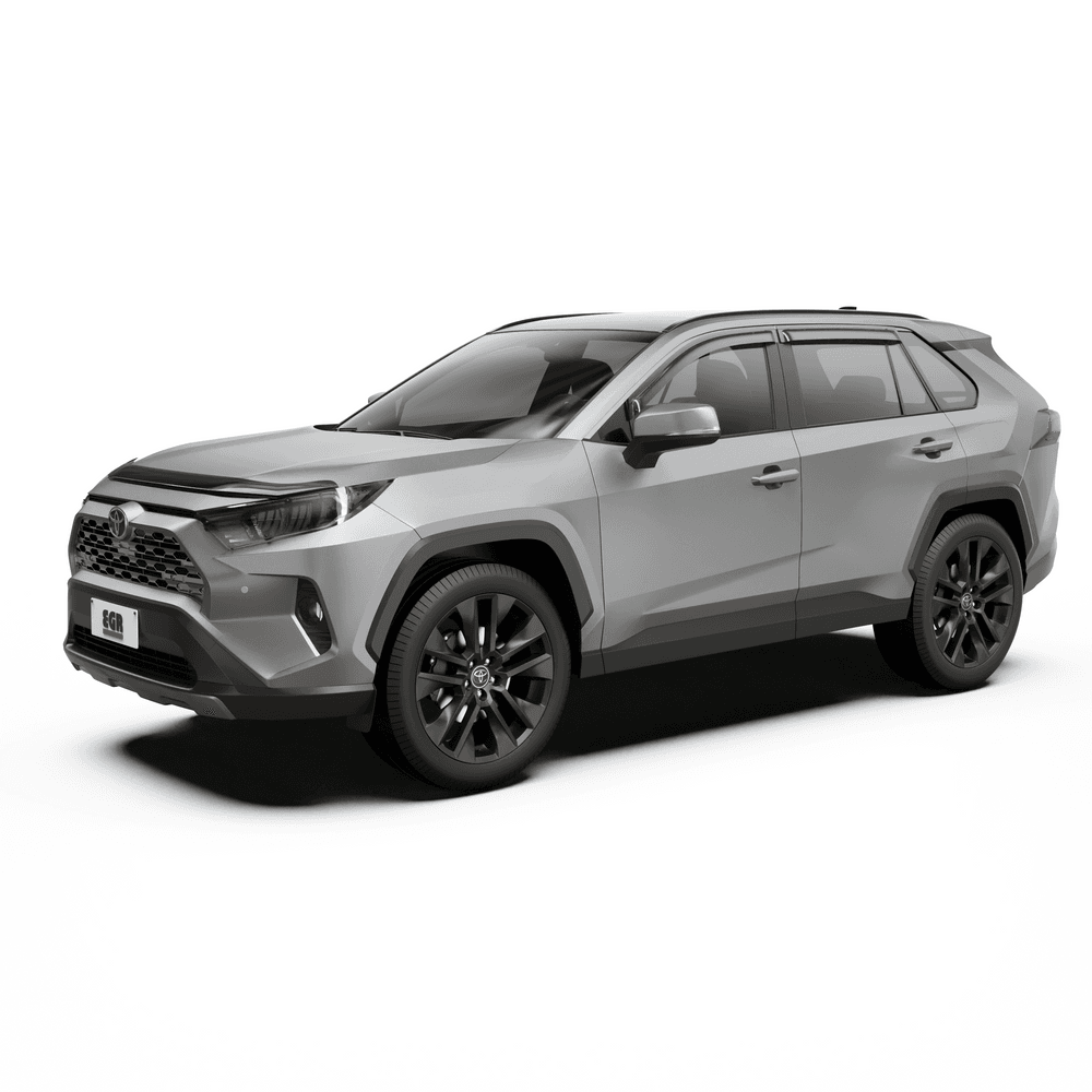 Toyota RAV4 2019-onwards fitted with EGR Protection Pack including bonnet protector, headlight shields and weather shields