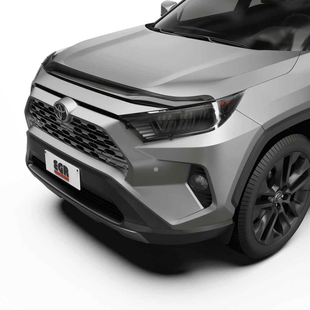 Front view of Toyota RAV4 2019-onwards showing EGR bonnet protector and headlight shields