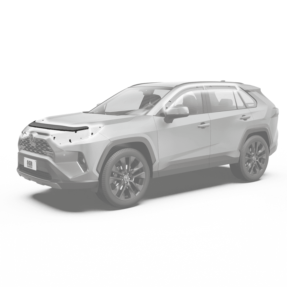 Toyota RAV4 2019-onwards with clear EGR headlight protectors installed for scratch and impact protection