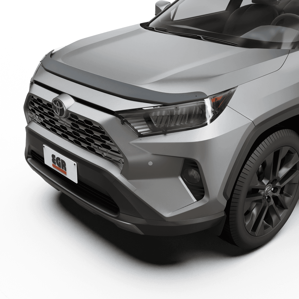 Front view of Toyota RAV4 2019-onwards showing EGR bonnet protector and headlight shields