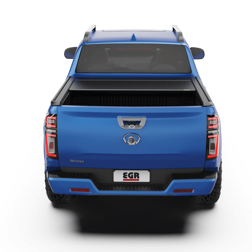 EGR RollTrac Electric E3 tonneau cover demonstrating electric roller operation on GWM Cannon 2020