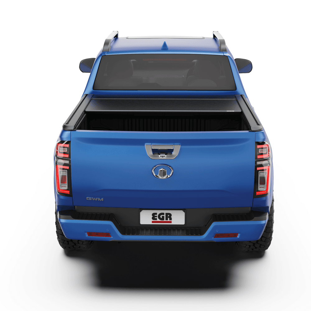 EGR RollTrac Electric E3 tonneau cover demonstrating electric roller operation on GWM Cannon 2020