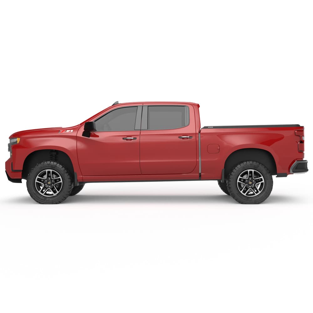 Side profile of Chevrolet Silverado 1500 2020 with EGR RollTrac Manual installed