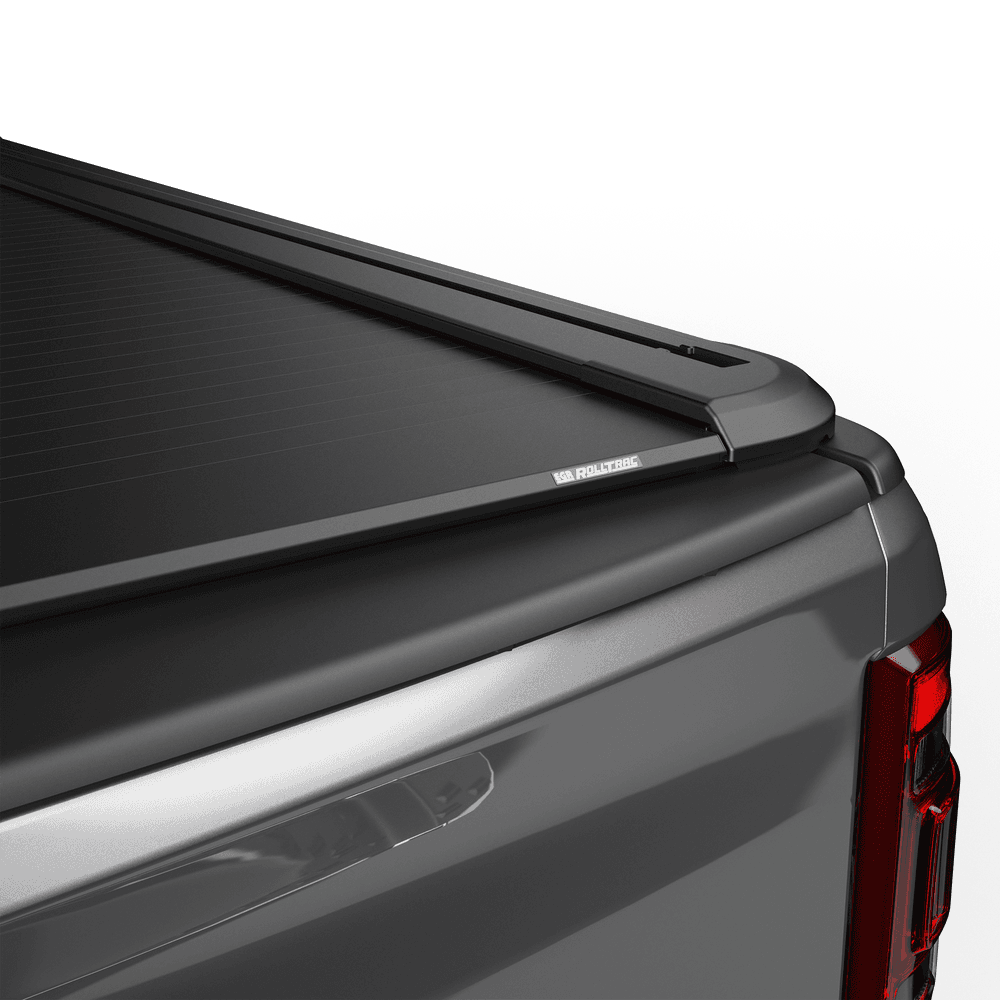 Rear corner detail of EGR RollTrac Manual on RAM DT 1500 showing low-profile fit