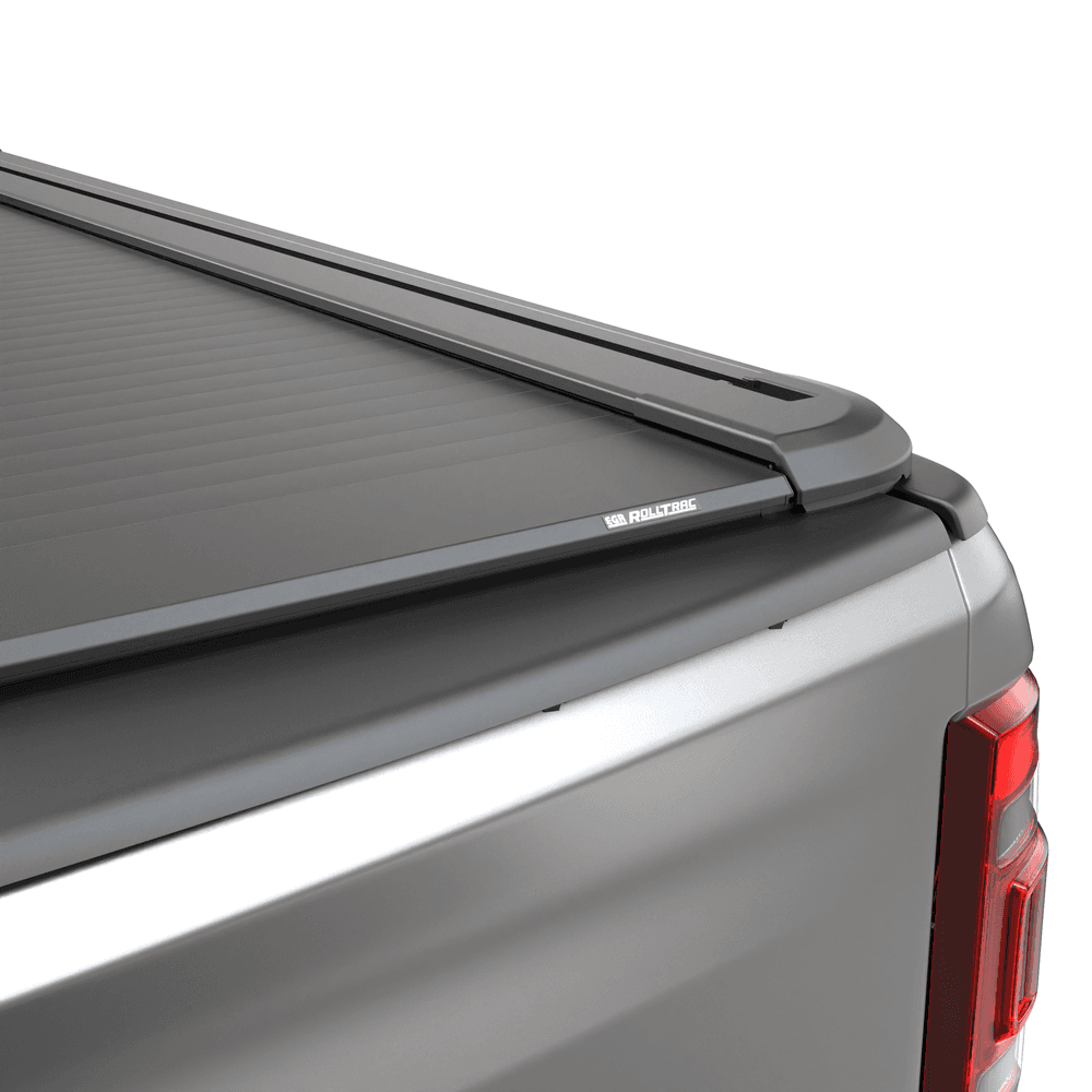 Rear corner detail of EGR RollTrac Manual on RAM DT 1500 showing low-profile fit