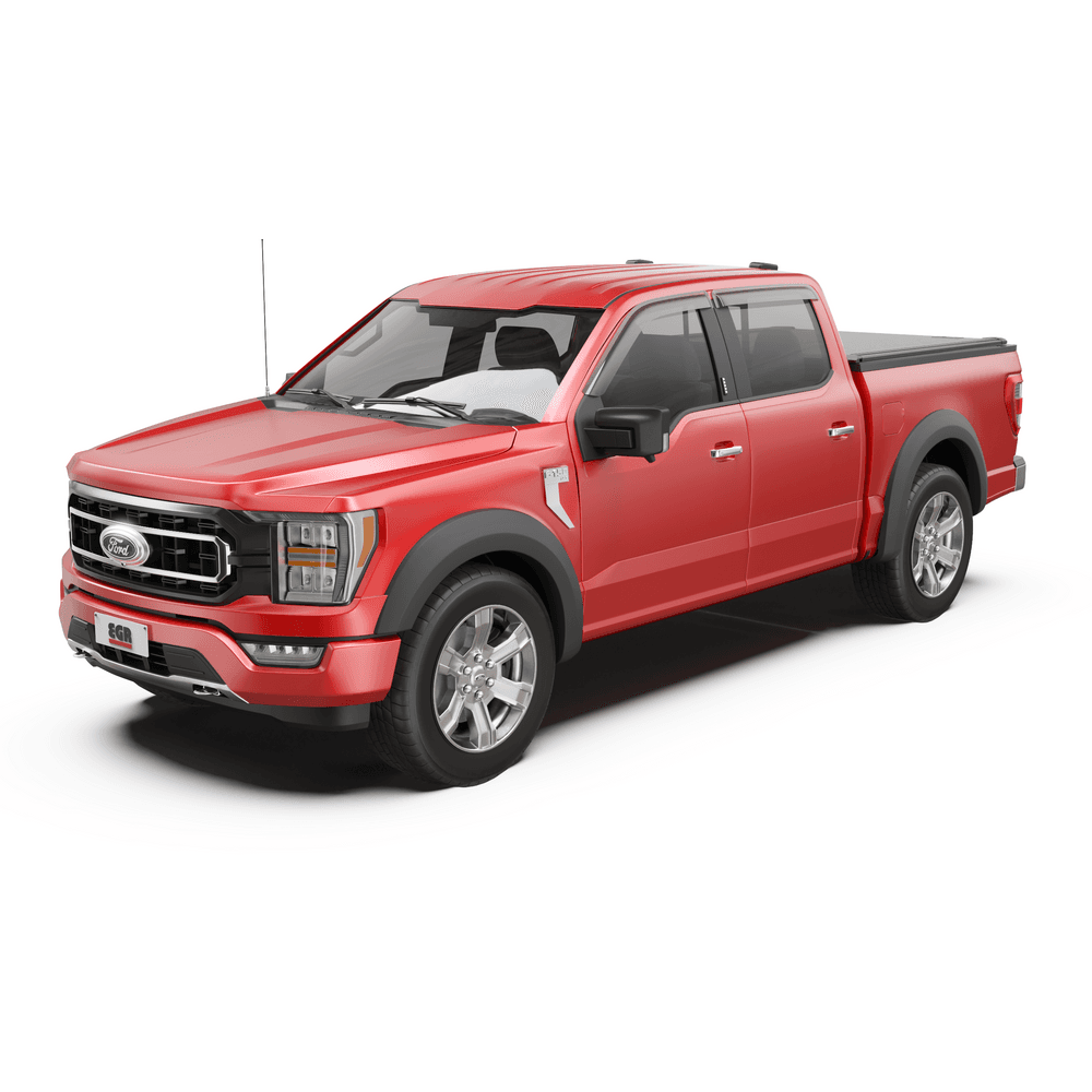 Front three-quarter angle of Ford F-150 with EGR RollTrac Manual installed