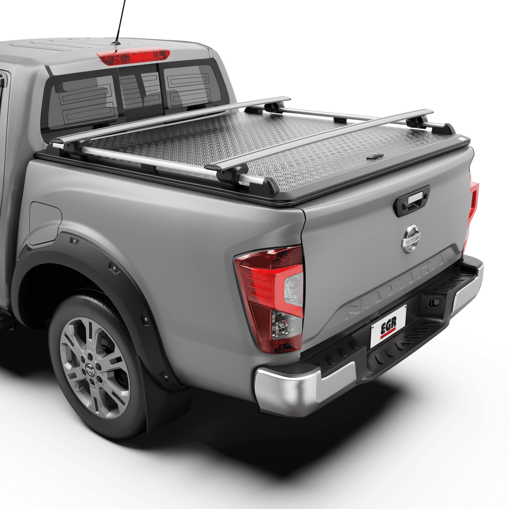 Rear three-quarter view of ute fitted with EGR Load Shield Cross Bar and Load Shield Side Rails