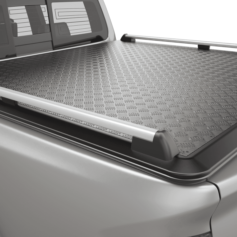 Side view of EGR Load Shield Side Rail installed along the hard lid edge
