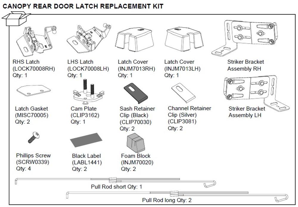 EGR Auto - EGR Canopy Rear Door Latch Upgrade - Nissan Navara D40 2005-14 product image 0