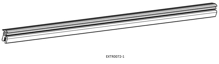 Line drawing of an EGR RollTrac canister bump stop extrusion