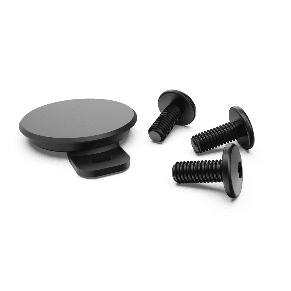 EGR RollTrac Rubber Key Lock Cover with mounting screws, designed to protect tonneau cover lock from dust, dirt and weather exposure.