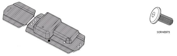 Illustration of EGR RollTrac actuator cover with mounting screw