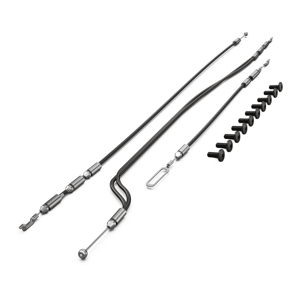 EGR RollTrac Remote Locking Latch Cable Kit with dual latch cables, actuator cable and mounting screws for secure tonneau cover locking system.