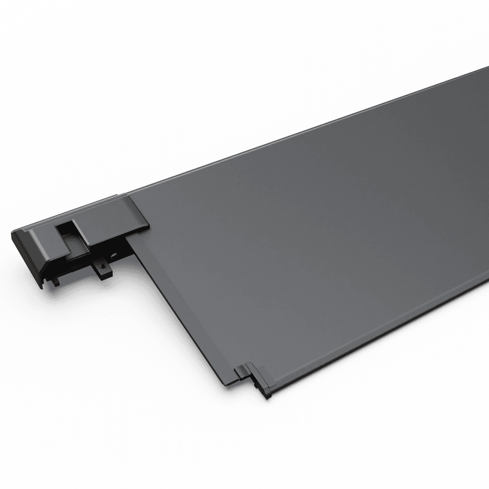 EGR RollTrac replacement front cover panel corner mount with fastening point for tonneau cover canister installation.