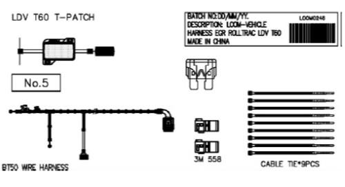 Shop EGR RollTrac Vehicle Loom Kit - LDV T60