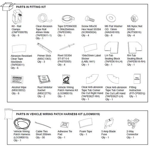 Shop Premium Canopy Hardware Fitting Kit - VW Amarok 2010-16